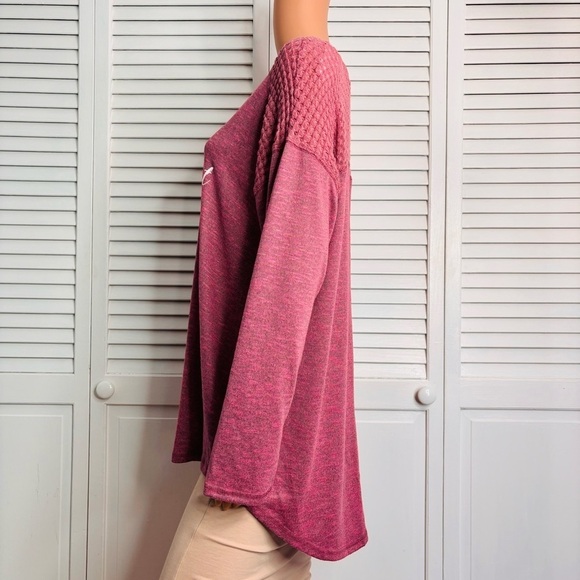 LANE BRYANT Grateful Heart Graphic Hacci Sweatshirt Size 18/20 - Picture 5 of 8